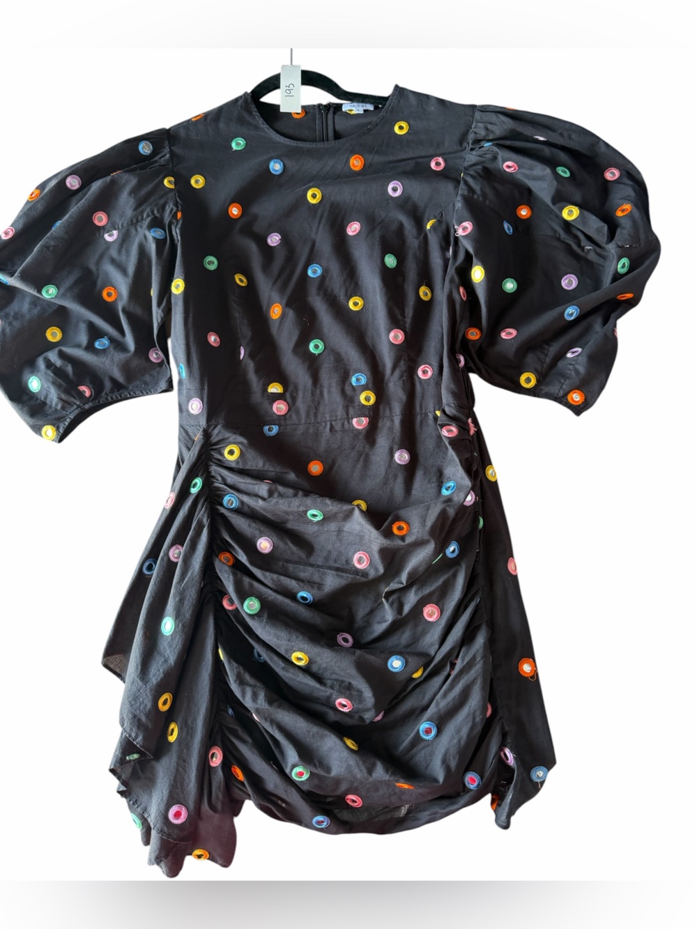 R RHODE Pia Mini Dress in Black Mirror